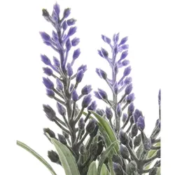 KSD Künstlicher Lavendel 12cm Jutetopf Mini Seidenblumen Kunstblumen Kunstpflanzen