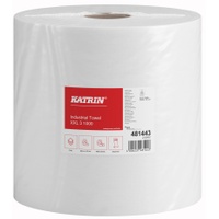 Katrin Papier-Putztuchrolle weiß, 3-lagig 38x38 cm (1x1000 Blatt) weiß, Katrin