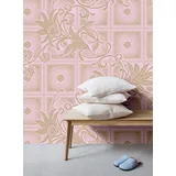 Living Walls Barock-Tapete Floral 78 cm 10 m 1 St Rosa/Beige