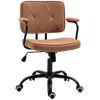 Bürostuhl mit Rollen braun 61L x 58B x 82-91H cm