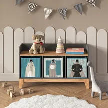 VitaliSpa Kindersitzbank Malia 107,2 x 63,8 cm Holzwerkstoff grau/artisan