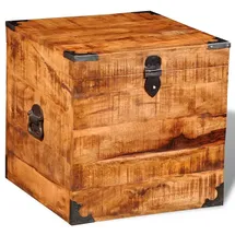 vidaXL Truhenbank Raues Mangoholz Braun