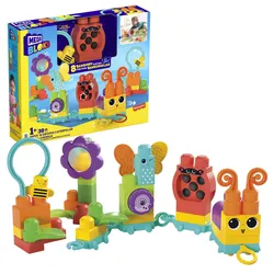 MEGA BLOKS Rollspaß Raupenzug, Kleinkind Motorik-Spielzeug (Sensorik)