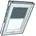 Roto Rollo Exclusiv ZRE für Roto Dachfenster Führungsschiene Silber Tageslichtrollo Baureihe Designo R6/R8 i8 und Classic 64/84 Größe 114/118 11/11 647 Kunststoff Aluminiumschiene Manuell Roto