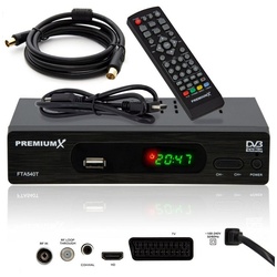 PremiumX FTA 540T Full HD Digital DVB-T2 Receiver USB SCART HDMI Antennenkabel DVB-T2 HD Receiver