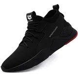 rugnor Sicherheitsschuhe Herren Damen Leicht Stahlkappenschuhe Atmungsaktiv mit Stahlkappe Sportlich Schutzschuhe Schwarz, -