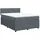 vidaXL Boxspringbett mit Matratze Dunkelgrau 140x200 cm Samt