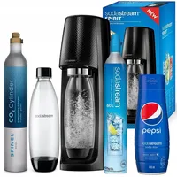 Trinkwassersprudler SODASTREAM Spirit Easy Black + 1 Flasche + Kartusche + Pepsi