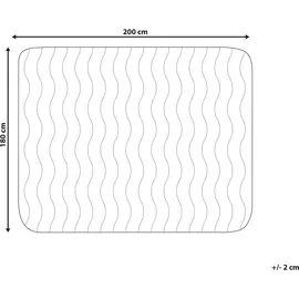 Beliani Matratzentopper Mikrofaser 180 x 200 cm Wasserdicht mit Gummizug an den Ecken Versteppt Matratzenschutz Auflage für Doppelbett