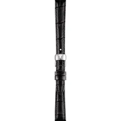 Tissot - Leder Tissot Tradition Lederband Schwarz 12/10mm T600042818 - alligator-prägung,rind,schwarz
