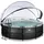 EXIT TOYS Black Leather Pool 450 x 122 cm inkl. Sandfilterpumpe und Abdeckung