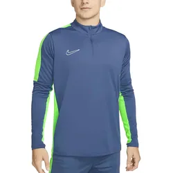 NIKE Academy Herren nachhaltiger Trainings-Pullover mit DRI-FIT-Technologie leichtes Sport-Shirt aus recycelten Materialien modernes Fitness-Longsleeve DX4294-491 Blau/Grau/Neongrün - XXL