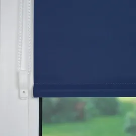 LIEDECO Verdunklungs-Klemmfix-Rollo blau