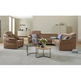 HIMOLLA Eckcouch Leder 2-Sitzer Braun