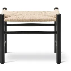 Fredericia Wegner J16 Stool, eiche schwarz lackiert / naturgeflecht