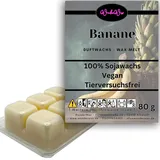 WonderWax Duftwachs Wax Melts für Duftlampe, 6 Würfel Duftmelt Wachsmelt Sojawachs Duftwachswürfel für Raumdüfte, Wachs mit Duftöl Indoor Melts Duftwachs für Aromalampe Banane