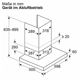 Siemens LC65BCC30 Wandhaube 60 cm Silber