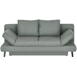 Sofa.de Schlafsofa Flachgewebe ¦ grau ¦ Maße (cm): B: 200 H: 85 T: 90.0