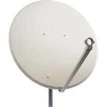 PremiumX PXA100 Satellitenschüssel 100cm Aluminium Hellgrau Satellitenantenne SAT Spiegel mit LNB-Tragarm und Masthalterung