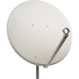 PremiumX PXA100 Satellitenschüssel 100cm Aluminium Hellgrau Satellitenantenne SAT Spiegel mit LNB-Tragarm und Masthalterung