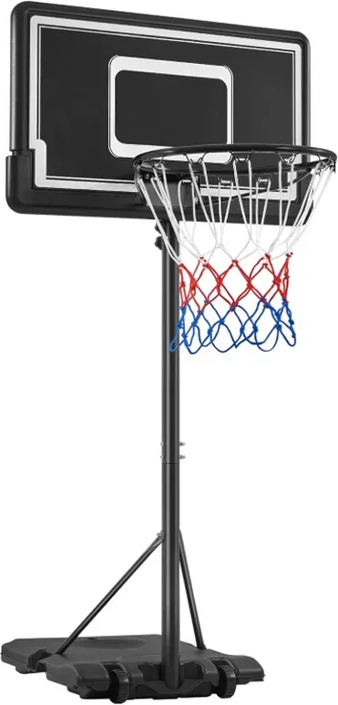 Yaheetech Portabler Basketballkorb 7,2-8,2 Fuß Höhenverstellung Für 4-7 Jahre alte Kinder, 30 Zoll Breite PE-Rückwand Basketball-System mit Rädern für Innen- und Außenbereich