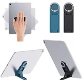 MRUOZRUI Universeller Tablet-Ständer mit integriertem Ringhalter, 2 Stück, verstellbarer Multifunktions-Tablet-Ständer mit selbstklebendem Patch für iPad Pro, Air, Samsung Galaxy Tab, Kindle Tablets,