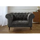 Guido Maria Kretschmer Home & Living Guido Maria Kretschmer Home&Living Loveseat »Tinnum Loveseat, Chesterfield Sessel«, grau