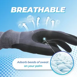 mustbau Arbeitshandschuhe 3Pack,Rutschfest Gartenhandschuhe Montagehandschuhe,EN388,SIZE:XL