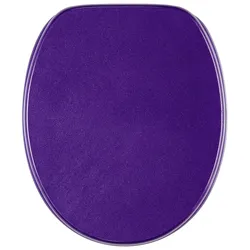 WC-Sitz SANILO "Glitzer WC-Sitz", lila (violett), B:37,7cm L:47cm, MDF - Mitteldichte Holzfaserplatte, WC-Sitze, mit Absenkautomatik