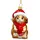 SIKORA BS711 Hase mit Weihnachtsmütze Christbaumschmuck Glas Figur Weihnachtsbaum Anhänger - Premium Line, Variante:braun