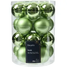 Kaemingk Weihnachtskugeln Glas 6cm matt - glänzend Christbaumkugeln Weihnachtsbaumkugeln Christbaumschmuck Weihnachtsbaumschmuck Weihnachten Grüntee