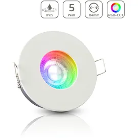 Longlife LED Gartenstrahler mit Erdspieß rund LED GU10 5 W RGB+CCT schwarz