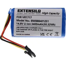 EXTENSILO Akku kompatibel mit Blaupunkt BlueBot XSmart BPK-VCBB1XS, BlueBot XSmart BPK-VCBB1XE Staubsauger (3400 mAh, 14,8 V, Li-Ion)