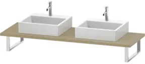 Duravit Konsole L-Cube 80-200x55cm, 2 A., Stär 3cm, med. Ei