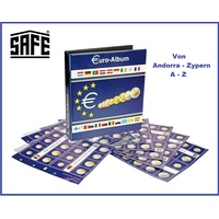 Euro-Kursmünzensätze-Münzalbum-Vordruckalbum Designo-SAFE-5300 Andorra - Zypern