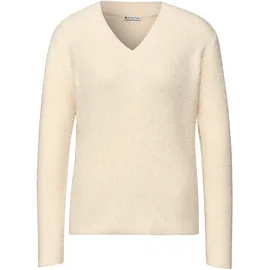 STREET ONE V-Ausschnitt-Pullover Beige M