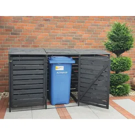 Promadino Mülltonnenbox Vario III 92 x 219 x 122 cm anthrazit