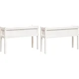 vidaXL Pflanzkübel 110 x 31 x 70 cm Weiß