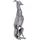 KADIMA DESIGN Dekofigur Aluminium Skulptur eines Windhundes, 18x70 cm, handgefertigt