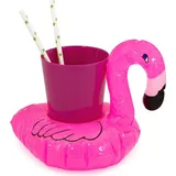 Oblique Unique 5x Schwimmender Flamingo Getränkehalter aufblasbar Pool Badespielzeug
