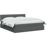 vidaXL LED-Speicherbett 140 x 200 cm Dunkelgrau
