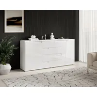 HBZ Sideboard »Spice«, (1 St.), weiß Hochglanz, Wohnzimmerschrank mit Schubkästen, weiß