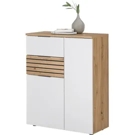 HBZ MILAN Flurgarderoben Set in Weiß, Artisan Eiche Optik - Modernes Garderobenset 5-teilig für Ihren Eingangsbereich - 290 x 200 x 38 cm (B/H/T)