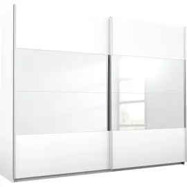 Rauch Schwebetürenschrank Quadra 271 x 210 x 62 cm Weiß/Orange