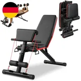 Multifunktionale Hantelbank, Verstellbare Trainingsbank Mit Beinstrecker, Curlpu