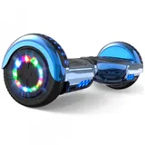 RCB Balance Scooter JD5JD6, 6,5 Zoll Zweimotoren Hoverboard mit LED-Leuchten und Bluetooth blau