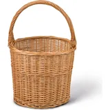 Handkorb rund, braun, Vollweide, Tragekorb, Weidenkorb, Sammelkorb - Braun
