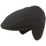 Breiter Schiebermütze Schlichte Flatcap mit Ohrenklappen warm blau 62