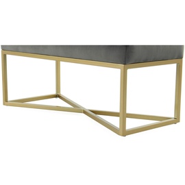 360 Living Sitzbank grau Goldfarben - 40x40x90 cm