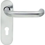 BKS Drückerlochteil B 72110 mit Kurzschild Pz 72 mm, für außen, rund, silber